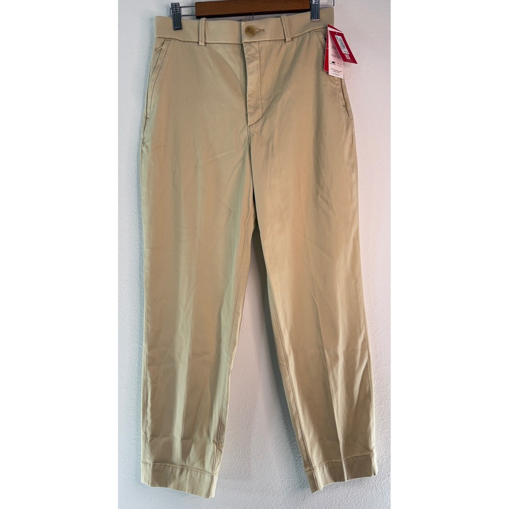 Spanx Supersmooth Slim Straight Pant StretchTwill Sandbar Khaki Tan Office NWT M
